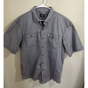 Bass Men's Short Sleeve Button Down Casual Shirt Green Size XL